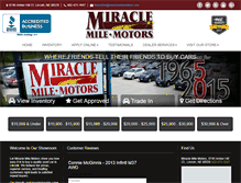 Tablet Screenshot of miraclemilemotors.com